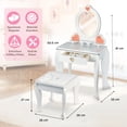 thumbnail image 4 of Juego de Vanity Kids House tocador Simulación Juguete de Cosméticos Para niña, 4 of 4
