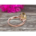 thumbnail image 4 of 1.25 Carat 8x6mm Oval Cut Champagne Diamond Moissanite Solitaire Engagement Ring On 10k Rose Gold Art Deco Shining Startling Ring Anniversary Gift, 4 of 5