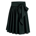 thumbnail image 3 of XIAONU Women's Tie Wrap Skirt High Waist Pleated A Line Midi Casual Bottoms, 3 of 5