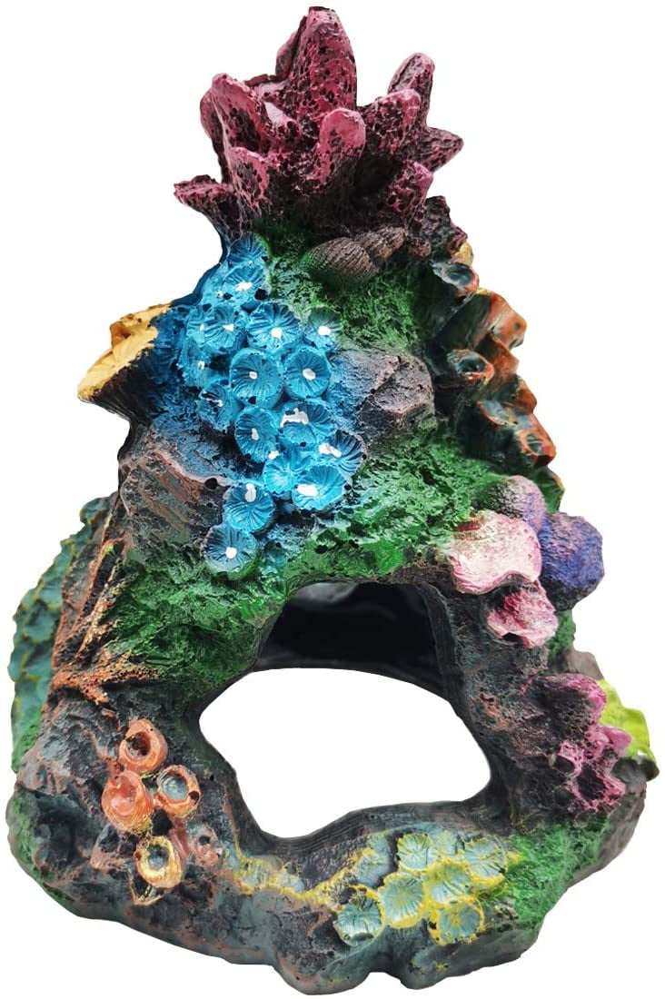 Coral Aquarium Decoration Fish Tank Resin Rock Mountain Cave Ornaments