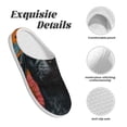 thumbnail image 5 of Disketp Sunflower Black Dog Women's Men's Slippers Plush Slip-On House Slipper for Winter Indoor Soft Cushion Non-slip Fluffy Slides Slippers-11, 5 of 7