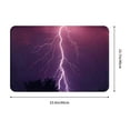 thumbnail image 3 of Haiem Thunderstorm Violet Purple Front Door Mat Indoor Outdoor Entrance, Waterproof All-Season, All-Weather Doormat, Durable Flannel Fabric, Fade Resistant, Low Profile, 16x24in, 3 of 9