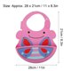 thumbnail image 3 of Silicone Cartoon Pattern Baby Bib Infant Waterproof Adjustable Portable Eating BibRose Red, 3 of 4