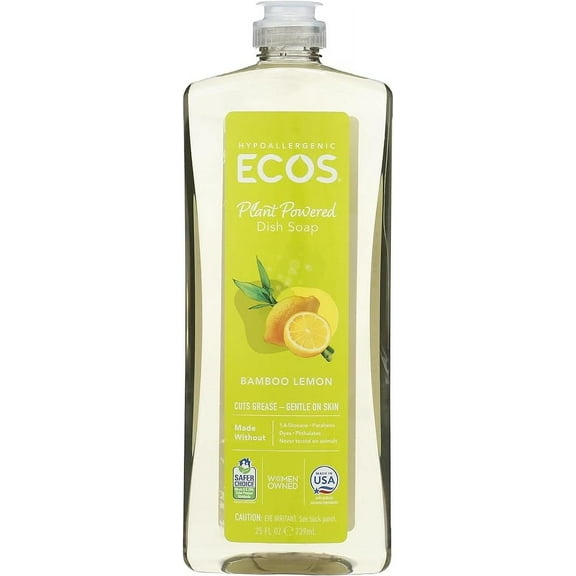 ECOS, Dish Soap Bamboo Lemon, 25 Fl Oz