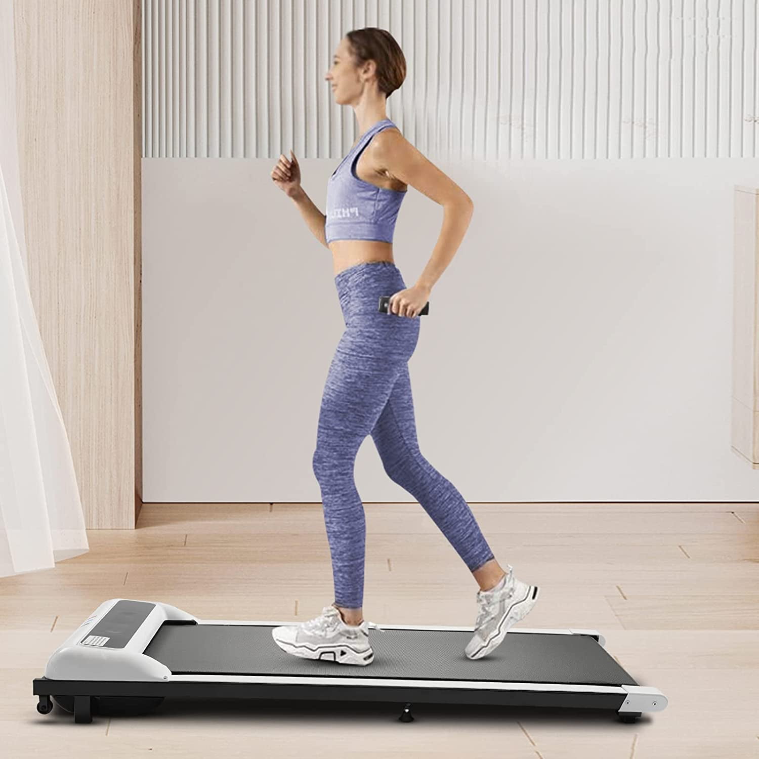 Miumaeov 2in1 2.25HP Under Desk Electric Treadmill Walking Running ...