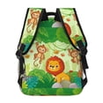 thumbnail image 4 of Rateoe African Animals in the Jungle Pattern Casual Backpack for School, Work, Travel – Adjustable Straps, Multiple Compartments – Ergonomic Design, Fits Laptops and Tablets, 4 of 5