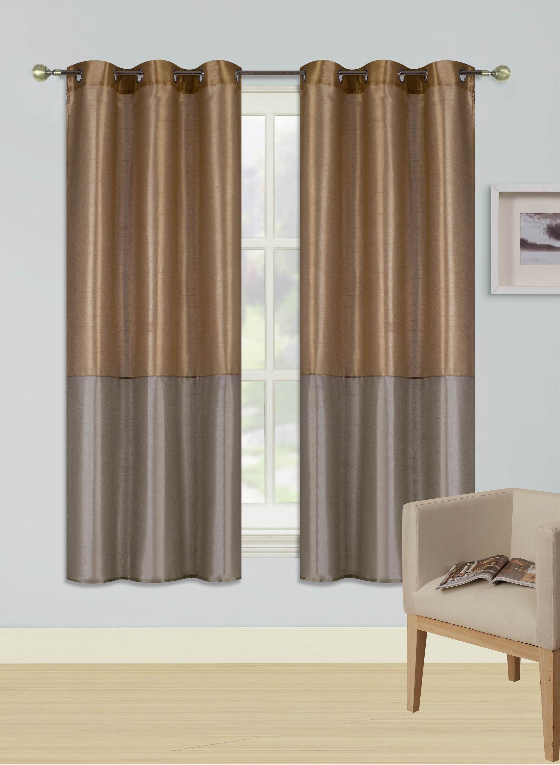 EID BLACK TAUPE Insulated Lined Blackout Grommet Window Curtain Panel PAIR 