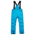 thumbnail image 4 of Dmsael Toddler Snow Pants Kids Waterproof Snow Ski Bibs Overalls Insulated Snowboard Pants Teen Girls Boys Snow Suits M,Light Blue, 4 of 6