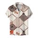 thumbnail image 1 of Camisas Para Hombre Casual Camisa hawaiana casual de manga corta de ajuste regular para hombres (Grey, XXL), 1 of 3