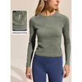 thumbnail image 6 of Women's Striped Long Sleeve T-Shirt, Fitted Casual Crew Neck Top for Everyday Wear and Layering, 6 of 7