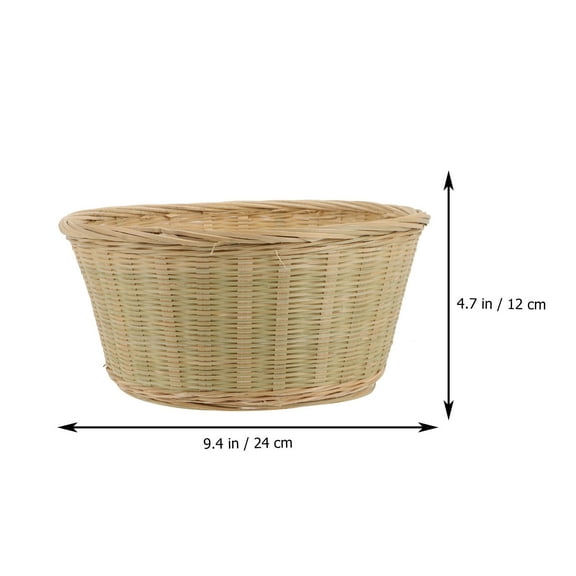 Baluue Large Storage Basket Cylindrical Bamboo 1Pack