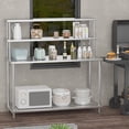 thumbnail image 2 of 60 In x24 In Commercial Stainless Steel Work Table with 2-Tier Adjustable Overshelves Heavy-Duty Prep Station for Kitchen Garage Utility Room, 2 of 7