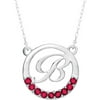 Personalized Family JewelryáWomen's Circle Initial Pendant available in Sterling Silver, Gold and White Gold