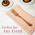 thumbnail image 5 of CENTRE Set of 100 Rose Gold Plastic Forks Disposable - 7-in Heavy-Duty Fork Flatware - Bulk Pack Fancy Silverware - Sturdy Pink Cutlery for Weddings, Birthday Parties, Buffets, Catering and Events, 5 of 13