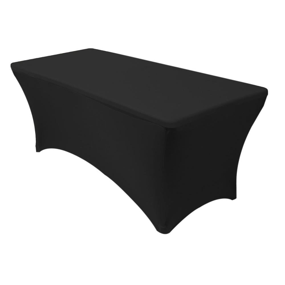 Rectangular Spandex TableCloth Cover, 8Feet, Black