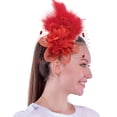thumbnail image 3 of Aellinatey Elegant 1920s Flapper Hair Clip Feather Flower Headpiece Party Stage, 3 of 21