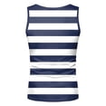 thumbnail image 5 of KPOPLK Men's Tank Tops Quick Dry Sleeveless Workout Muscle Shirt Athletic Bodybuilding Gym Performance Tee Shirts Size XXXL,Navy, 5 of 5