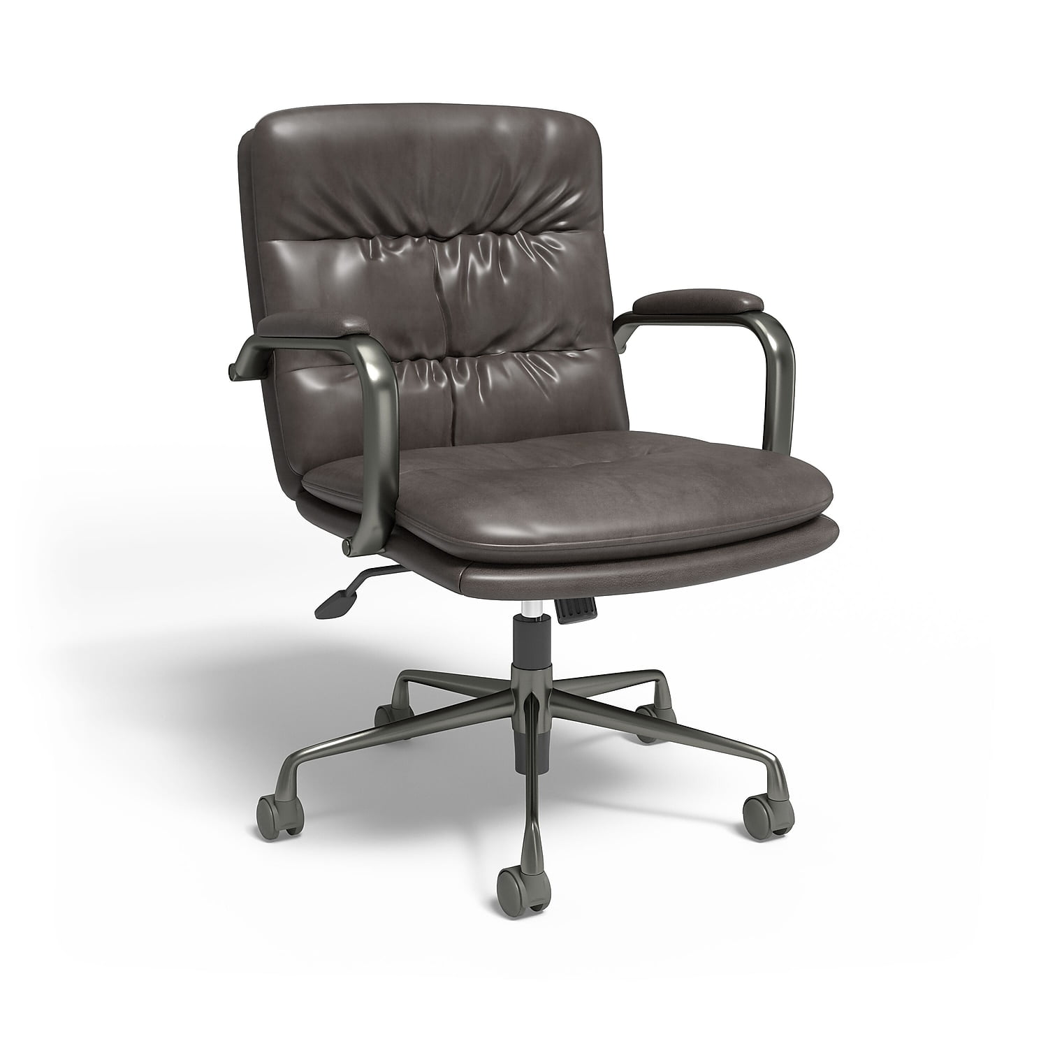 Staples Westcliffe Brown Bonded Leather Executive Manager s Chair with Upholstered Office Arms Walmart