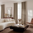 thumbnail image 3 of NICETOWN 100% Blackout Linen Curtains, Burlap, 52" W x 84" L, 2‑Panel Set, 3 of 9
