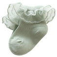 thumbnail image 3 of Baby Sweetie Toddler Baby Girls Lace Socks Ruffles Sweet Anti-Skid Princess Socks Cute Kids Socks 0-2 Years, 3 of 6