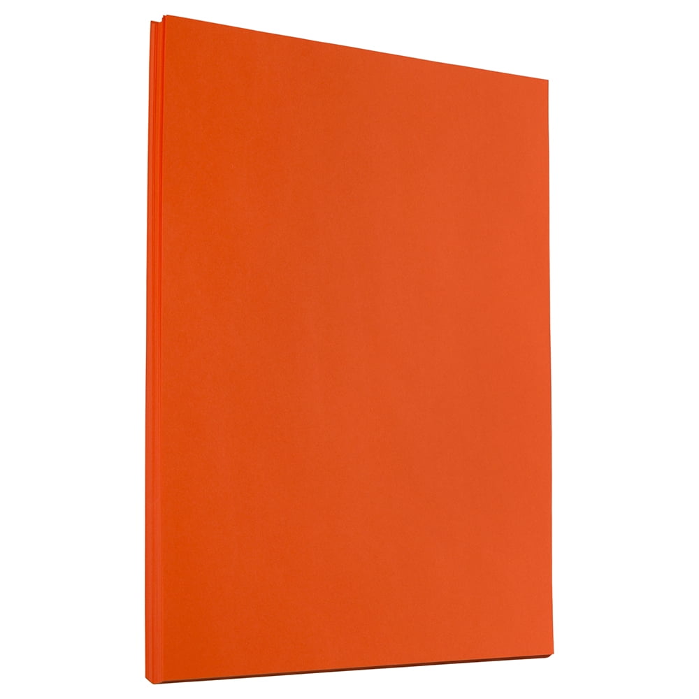 JAM Bright Paper, 8.5x11, 24lb Orange, 100/Pack