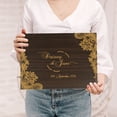 thumbnail image 2 of Darling Souvenir Personalized Engraved Laser Cut Wedding Guest Book Wooden Cover Sign-in Book Registry Guestbook Scrapbook-A2, 2 of 7