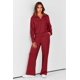 thumbnail image 2 of Sudadera de salón Outfit PRETTYGARDEN de 2 piezas para mujer, color rojo vino, 2 of 8