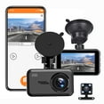 thumbnail image 1 of Danhjin Vehicle Cameras 3-Inch Dash Cam With Wifi 1080P Fhd Car Driving Recorder Front And Reartwo Lens Car Cameras Infrared Night VisionG SensorLoop Recording Parking Monitoring, 1 of 9