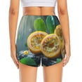 thumbnail image 2 of Lsque Fresh Passion Fruit Still Life Printed Women's Running Shorts with Liner Pockets,Elastic Quick Dry Workout Athletic Gym Yoga Shorts,Womens High Waist Shorts-Large, 2 of 9