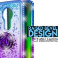 thumbnail image 4 of Value Pack ! for Moto G7/ G7 Plus/ T-Mobile Revvlry+ Plus Liquid Glitter +Full Glass Finger Grip Bling Cute Woman Girl Case Phone Case Silicone PU Shock Bumper Scratch Guard Skin Wrap Slim Cover, 4 of 4