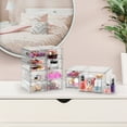 thumbnail image 4 of Sorbus Acrylic Cosmetic Makeup Organizer 12 Drawers Clear Stackable Storage Bins For Jewelry And Office Supplies Organizer- 3Pc, 4 of 6