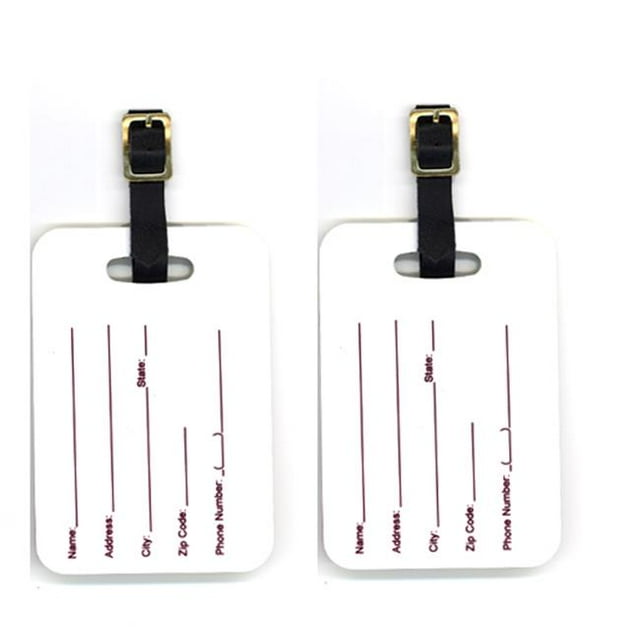 Tiger Stripe - Violet Or Lettre T Monogramme Initial Bagages Tag&44; Paire - 2
