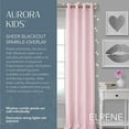 thumbnail image 2 of IBAOLEA Aurora Kids’ Sheer Blackout Layered Curtain Panel, (Soft Pink), (52X84) - -, 2 of 7