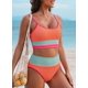 thumbnail image 2 of Traje de baño Herseas de talle alto para mujer, color naranja, 2 of 6