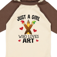 thumbnail image 4 of Inktastic Artist Just A Girl Who Loves Art Girls Long Sleeve Baby Bodysuit, 4 of 5