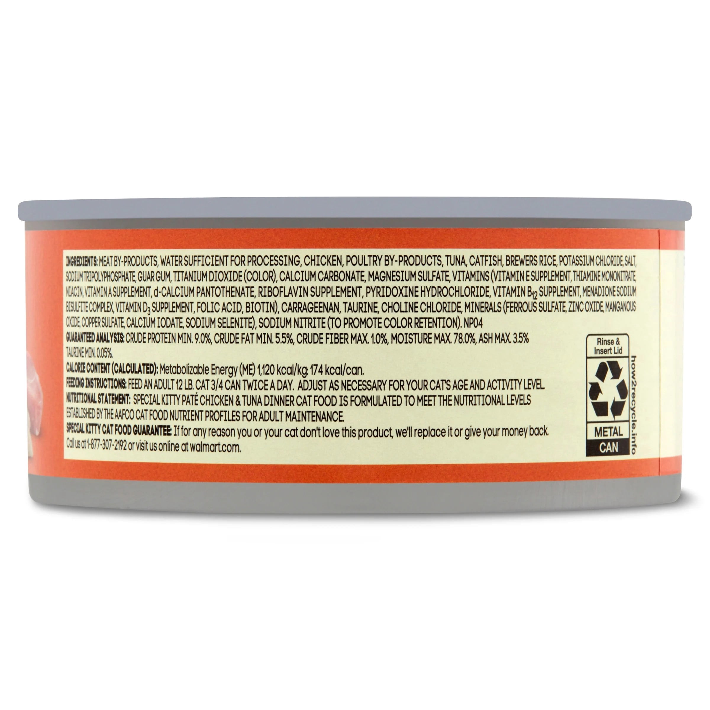 Special Kitty Chicken & Tuna Dinner Pate Wet Cat Food, 5.5 oz Can