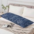 thumbnail image 6 of Dark Blue Botanical Body Pillow Cover 20 x 60 Inch Decorative Pillow Cover Vintage Floral Plants Branch Lumbar Pillowcase Seasonal Rectangle Cushion Case for Couch Sofa Bed Living Room, 6 of 9
