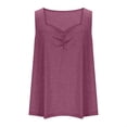 thumbnail image 6 of Admvng Tank Top for Women Plus Size V-Neck Solid Color Loose Fit Casual Summer Sleeveless Top L-5XL, 6 of 7