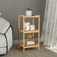 thumbnail image 2 of Kinbor 3-Tier Bamboo Shelf Utility Storage Shelf Bamboo Shelf Stand Multifunctional Bookcase Plant Flower Stand, Natural, 2 of 9