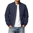 thumbnail image 5 of Xdegoge Men's Bomber Jacket Casual Flight Windbreaker Outwear Zip Up Lightweight Coat with Quilted Lining and Sleeve Pockets, 5 of 6