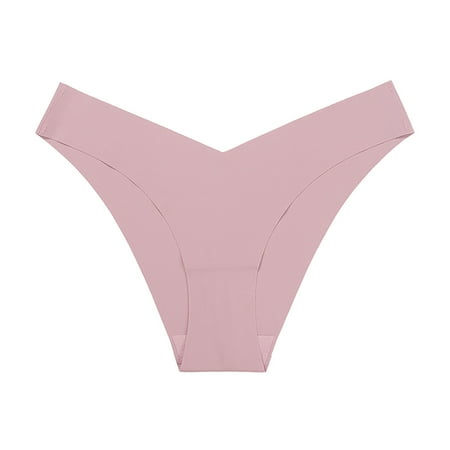 

Kddylitq Seamless Seamless Thongs for Women No Show Soft Underwear Breathable Low Rise Briefs Rose Gold L