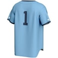 thumbnail image 3 of Youth GameDay Greats #1 Carolina Blue North Carolina Tar Heels Lightweight Baseball Jersey, 3 of 4