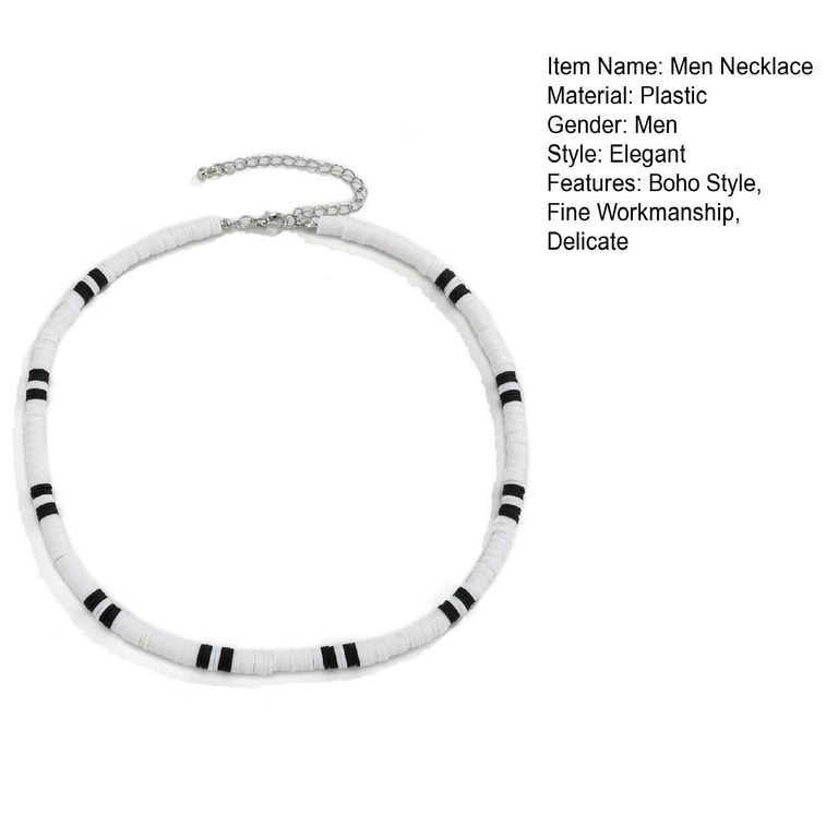 Black and White Series, The Discs Necklace in Polymer Clay #jewelry 