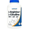 Nutricost L-Arginine L-Citrulline Complex 750mg, 240 Capsules - Non-GMO