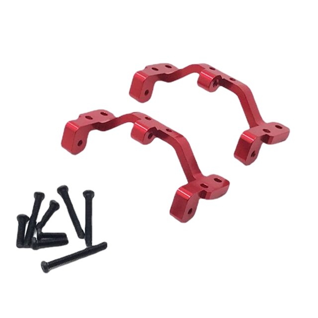 Youkk 2 Pcs Base de Tige de Traction RC Télécommande Véhicule Servo Mount Accessoires de Réparation Automobile Pièces de Rechange Rouge