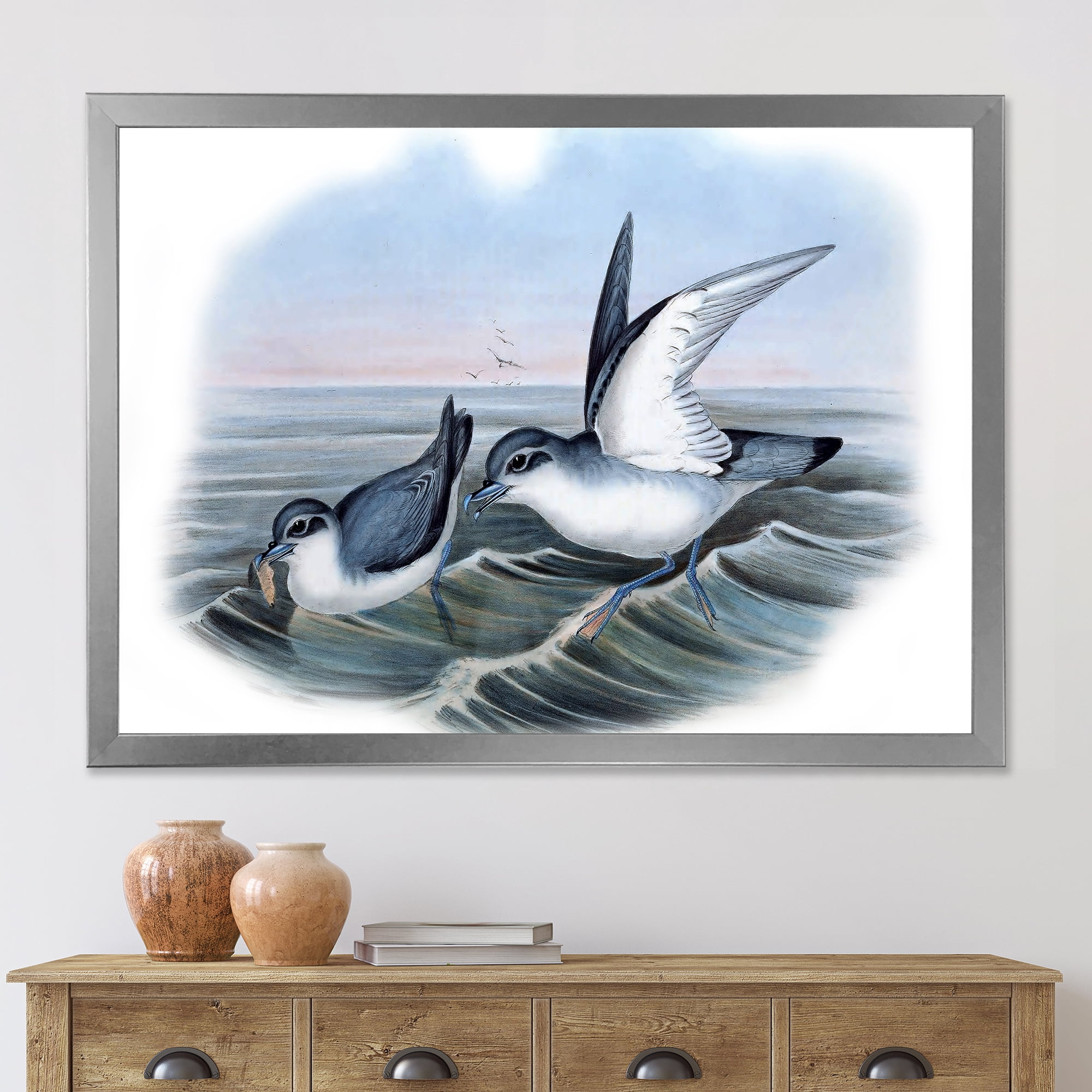 Designart 'Ancient Bird Life X' Traditional Framed Art Print