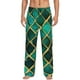 thumbnail image 1 of Balery Green Mosaic Glass Pantalones de pijama para hombre, pijama ultraligero, pantalón de descanso-Medium, 1 of 6