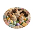 thumbnail image 2 of Fridja Clearance under $5 Easter Bunny Egg Faux Plushes Rocking Chair Rug and 3 D Imitation Living Room Sofa Rug and Round Carpet, 2 of 6