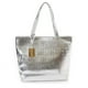 thumbnail image 1 of Bolso bandolera tipo bandolera tipo hobo de piel plateada, 1 of 7