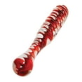 thumbnail image 4 of Adam & Eve Eve's Sweetheart Swirl Glass Dildo - Clear/Red, 4 of 4
